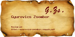 Gyurovics Zsombor névjegykártya